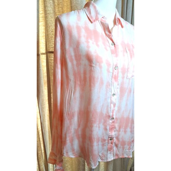 Rails Josephine Tailored Tie Dye Womens Button Down Blouse Size Small - Picture 3 of 9